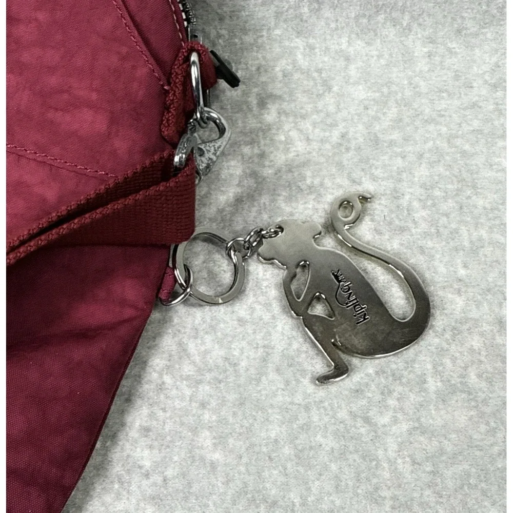 KIPLING Digifly Padded Laptop Case Magenta Strap Monkey Charm Computer Sleeve - Picture 6 of 9